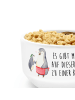 Mr. & Mrs. Panda Obstschale Pinguin mit Kind mit Spruch in Weiß