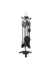 relaxdays 5-tlg. Kaminbesteck Set in Schwarz/ Gold