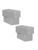 relaxdays 12x Steckschaum in Grau - (B)22,5 x (H)8 x (T)10,5 cm