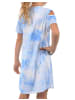 Kmisso Kleid in Blau Batik - Braun