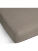 Aspero 2 x Spannbettlaken aus Bio-Baumwolle in Taupe