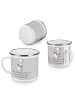 Mr. & Mrs. Panda Emaille Tasse Junggesellinnenabschied Erinnerun... in Heather Grey
