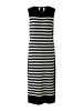 Oui Strickkleid in black offwhite