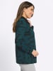 Sieh an! Shirtjacke in petrol-schwarz-bedruckt