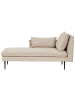 Beliani Chaiselongue YERRES in Beige/Schwarz - (W) 168 x (H) 79 x (L) 87 cm