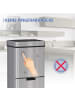 HOMCOM Sensor Mülleimer in Silber 42L x 30B x 81H cm