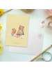 Mr. & Mrs. Panda Postkarte Oma Backen ohne Spruch in Gelb Pastell
