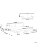 Beliani Doppelbett ZEN in Braun/Weiß - (W) 308 x (H) 86 x (L) 229 cm