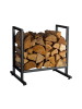 relaxdays Kaminholzregal in Schwarz - (B)60 x (H)62 x (T)49 cm