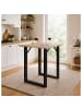 VCM  Holz Bartisch Stehtisch Tisch Tresen Xona 80x80 cm in Schwarz / Sonoma-Eiche