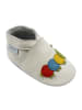 Basrakids Baby Krabbelschuhe aus Leder, weiche Lauflernschuhe mit rutschfester Sohle 