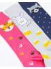TupTam Mädchen Knielange Socken Gemustert 3er Pack in rosa/gelb