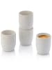 Sänger 4 tlg. Espressobecher Set Korfu in Creme mit sandiger Maserung