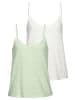 Vivance Spaghettitop in lime, weiß