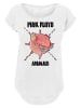F4NT4STIC Long Cut T-Shirt Pink Floyd Fat Pig Ladies Long T-Shirt in weiß