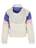 Urban Classics Urban Classics Damen Girls Light 3-Tone Pull Over Jacket in whitesand/purpleday/girlypink