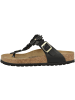 Birkenstock Zehensandale Gizeh Flowers Naturleder normal in schwarz
