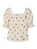 Pieces Bluse mit kurzen Ärmeln in Cloud Cream