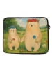 Mr. & Mrs. Panda Laptoptasche Bären mit Blumenkranz Design ohne ... in Weiß