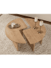 CALICOSY 2er-Set Couchtische MOIRA  in Eiche - (W) 90  x (H) 41  x (L) 90  cm