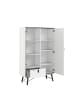 ebuy24 Vitrinenschrank Rye Weiß 102 x 40 cm