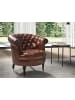 Angel Cerdá Chester-Sessel 5202 in Cognacbraun / Walnuss – (B)87 x (H)79 x (T)83 cm