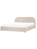 Beliani Doppelbett QUILLIEN in Beige - (W) 192 x (H) 91 x (L) 217 cm