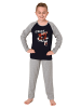 NORMANN Pyjama langarm Schlafanzug CollegeLook - 74145 in marine