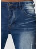 Leo Gutti Denim Capri Jeans Shorts 3/4 Bermuda Sommer Hose Kurze Pants in Blau