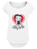 F4NT4STIC Long Cut T-Shirt Betty Boop Heart in weiß