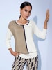 creation L Rundhalspullover in ecru-beige