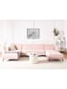 Beliani 3-tlg Schlafsofa ABERDEEN in Rosa/Schwarz