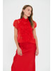 SAINT TROPEZ Langarm - Hemd LiljaSZ Gerade Passform in Chinese Red