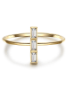 Glanzstücke München Ring Sterling Silber Zirkonia in gelbgold