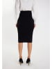 faina Damen Strick Midirock in Schwarz