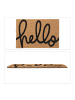 relaxdays Fußmatte "Hello" in Natur/ Schwarz - (B)60 x (T)40 cm