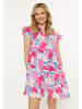Usha Women Dress in pink multicolor