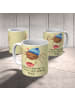 Mr. & Mrs. Panda Porzellantasse Spinne Agathe Kaffee mit Spruch in Gelb Pastell
