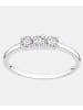 Diamant L'éternel Trilogie-Ring aus 750 Weißgold mit 0.2 Karat Diamant
