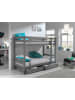 58 aufm Kessel ETAGENBETT Karolina 210x161x105 aus Massivholz in grau