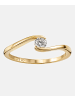 Diamant L'éternel Ring aus 375 Gelbgold mit 0.15 Karat Diamant