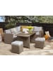 Beliani Gartentisch Set BARDI in /Grau/Beige - (W) 189 x (H) 89 x (L) 160 cm