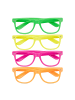 relaxdays 4er-Set:Partybrille in Bunt