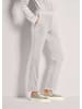 MADELEINE Elegante Hose mit Leo-Print in perlweiß