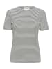 Soaked in Luxury T-shirt SLCalva Gerade Passform in Black and White Stripe