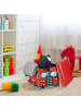 relaxdays Spielzeugkiste Feuerwehr in Rot - (B)48 x (H)32 x (T)32 cm