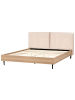 Beliani Doppelbett LIMANTON in Beige/Schwarz/Braun - (W) 201 x (H) 118 x (L) 215 cm