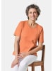 GOLDNER Kurzgröße:  T-Shirt Basic Baumwollshirt mit kurzem Arm in apricot