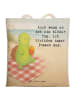 Mr. & Mrs. Panda Tote Bag Schildkröte  Pommes Design mit Spruch in Weiß