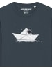 wat? Apparel Sweatshirt Astronaut in paper boat in India Ink Grey